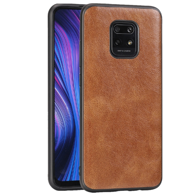 For Xiaomi Redmi 10X Pro Crazy Horse Textured Calfskin PU+PC+TPU Case