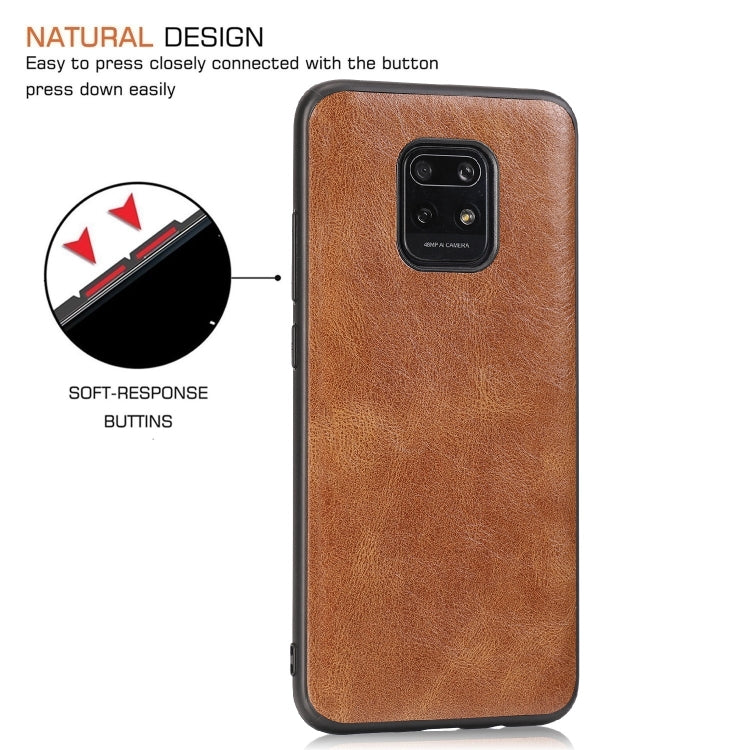 For Xiaomi Redmi 10X Pro Crazy Horse Textured Calfskin PU+PC+TPU Case