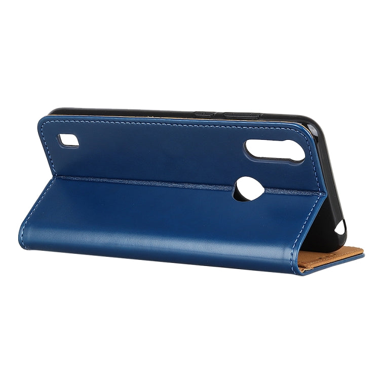 For Motorola Moto E6s (2020) 3-Color Pearl Texture Magnetic Buckle Horizontal Flip PU Leather Case with Card Slots & Wallet & Holder