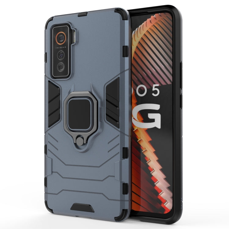 For Vivo iQOO 5 5G Shockproof PC + TPU Protective Case with Magnetic Ring Holder