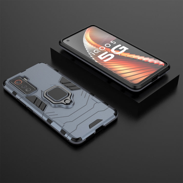 For Vivo iQOO 5 5G Shockproof PC + TPU Protective Case with Magnetic Ring Holder