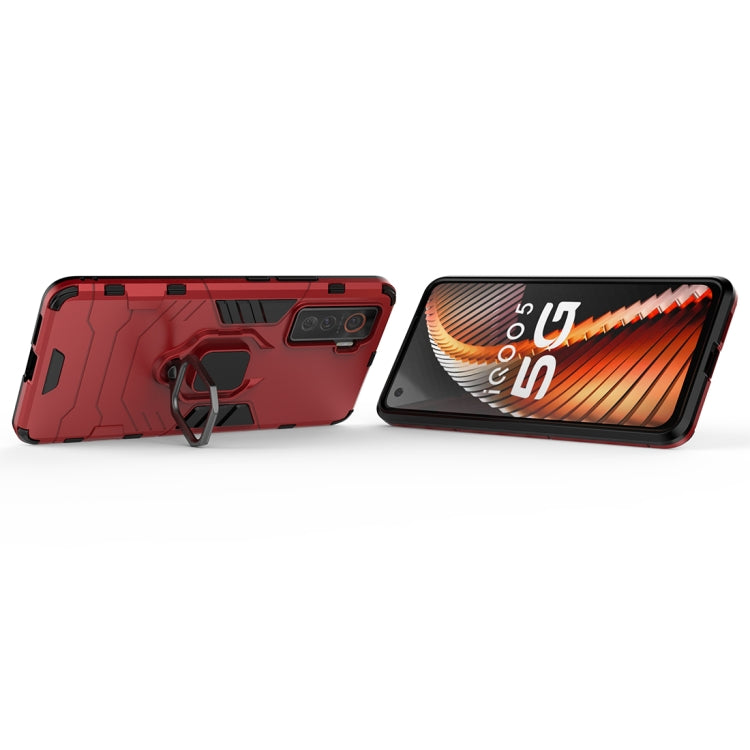 For Vivo iQOO 5 5G Shockproof PC + TPU Protective Case with Magnetic Ring Holder