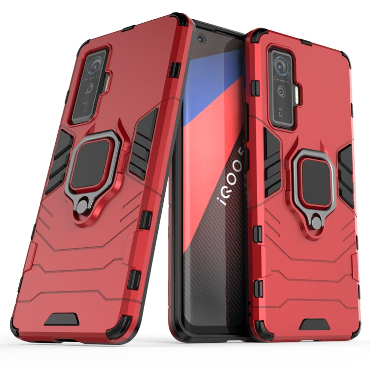 For Vivo iQOO 5 Pro 5G Shockproof PC + TPU Protective Case with Magnetic Ring Holder