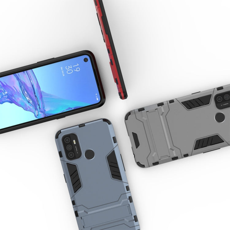 For OPPO A53 PC + TPU Shockproof Protective Case with Invisible Holder