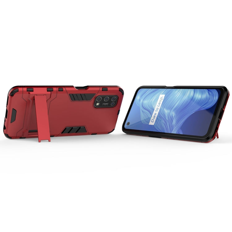 For OPPO Realme V5 5G PC + TPU Shockproof Protective Case with Invisible Holder