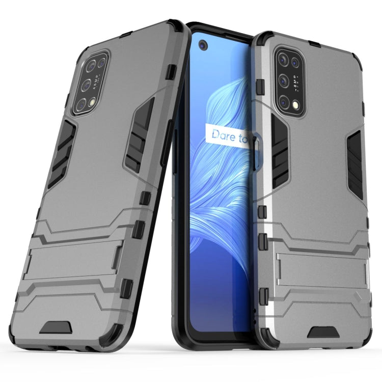 For OPPO Realme V5 5G PC + TPU Shockproof Protective Case with Invisible Holder
