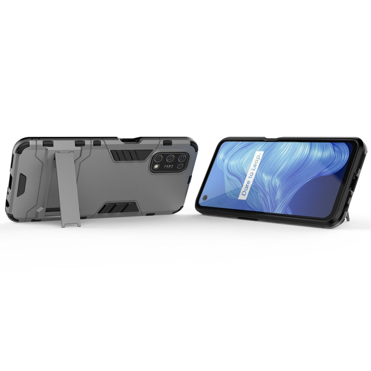 For OPPO Realme V5 5G PC + TPU Shockproof Protective Case with Invisible Holder