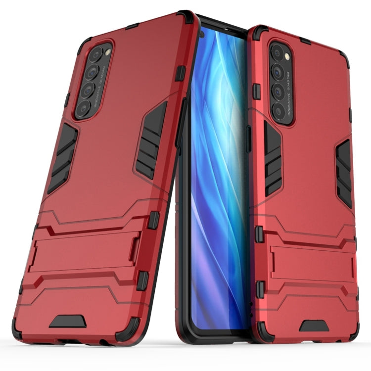 For OPPO Reno4 Pro PC + TPU Shockproof Protective Case with Invisible Holder