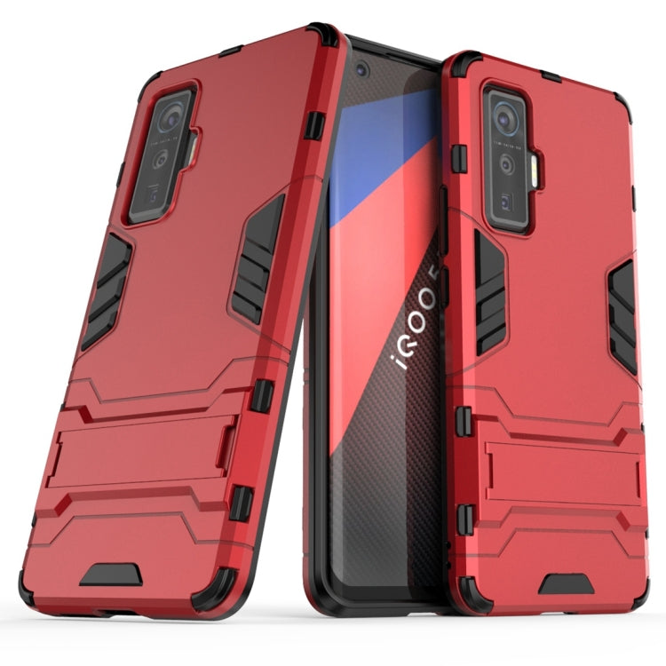 For Vivo iQOO 5 Pro 5G PC + TPU Shockproof Protective Case with Invisible Holder