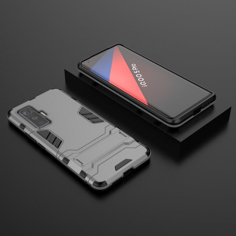 For Vivo iQOO 5 Pro 5G PC + TPU Shockproof Protective Case with Invisible Holder