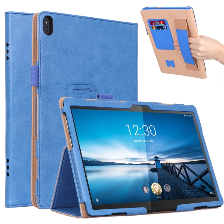 For Lenovo Tab P10 TB-X705F & Tab M10 FHD REL TB-X605FC/LC & Tab M10 TB-X605F / TB-X505F Retro Texture PU Leather Horizontal Flip Leather Case with Holder & 2 Card Slots & Hand Strap
