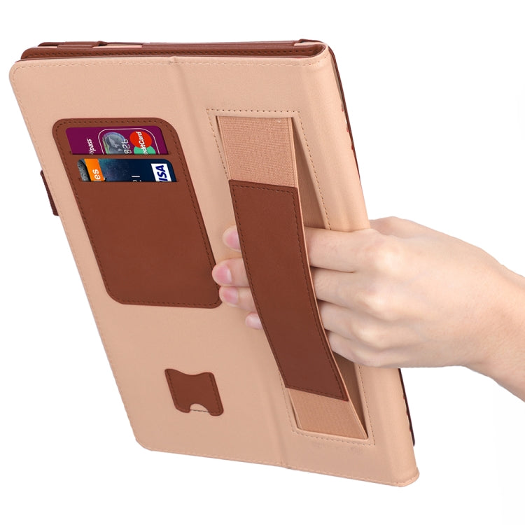 For Lenovo Tab P10 TB-X705F & Tab M10 FHD REL TB-X605FC/LC & Tab M10 TB-X605F / TB-X505F Retro Texture PU Leather Horizontal Flip Leather Case with Holder & 2 Card Slots & Hand Strap