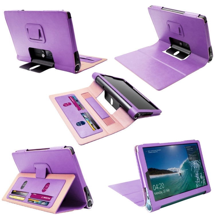 For Lenovo Yoga Tab5 YT-X705F / Yoga Smart Tab 10.1 inch 2019 (withput Sleeping) Retro Texture PU Leather Horizontal Flip Leather Case with Holder & 4 Card Slots & Hand Strap