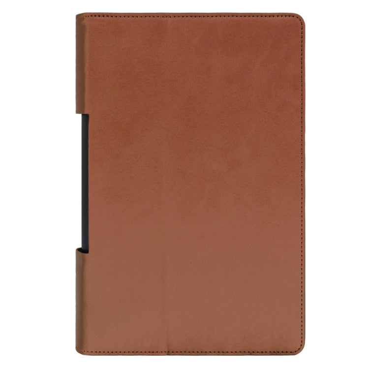 For Lenovo Yoga Tab5 YT-X705F / Yoga Smart Tab 10.1 inch 2019 (withput Sleeping) Retro Texture PU Leather Horizontal Flip Leather Case with Holder & 4 Card Slots & Hand Strap