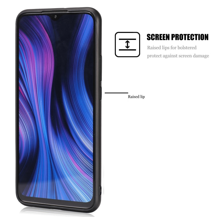 For Xiaomi Redmi 9 Crazy Horse Textured Calfskin PU+PC+TPU Case