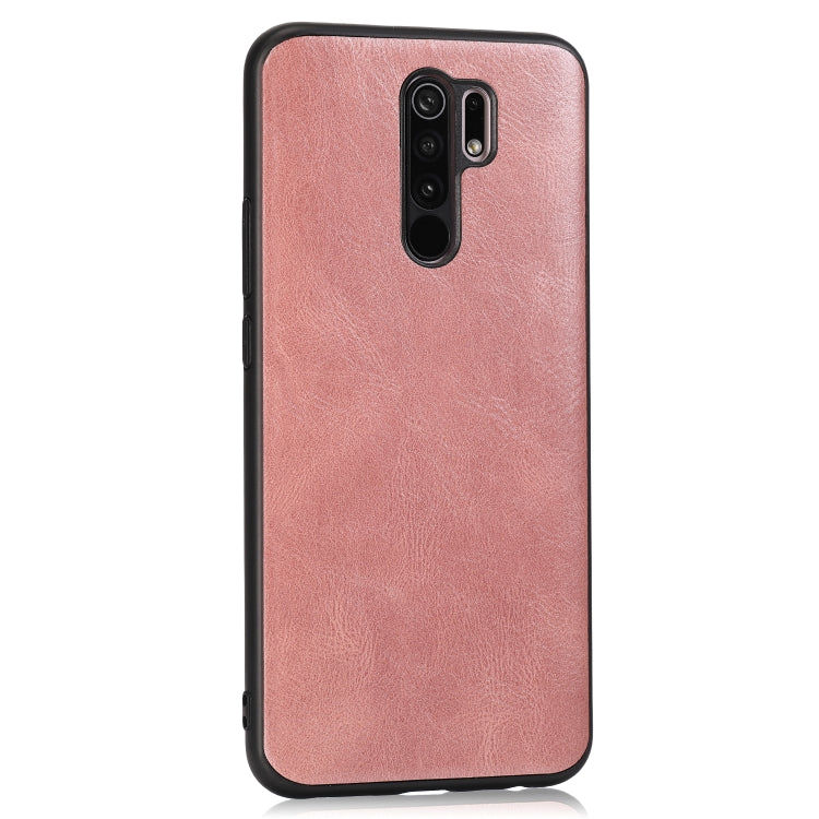 For Xiaomi Redmi 9 Crazy Horse Textured Calfskin PU+PC+TPU Case