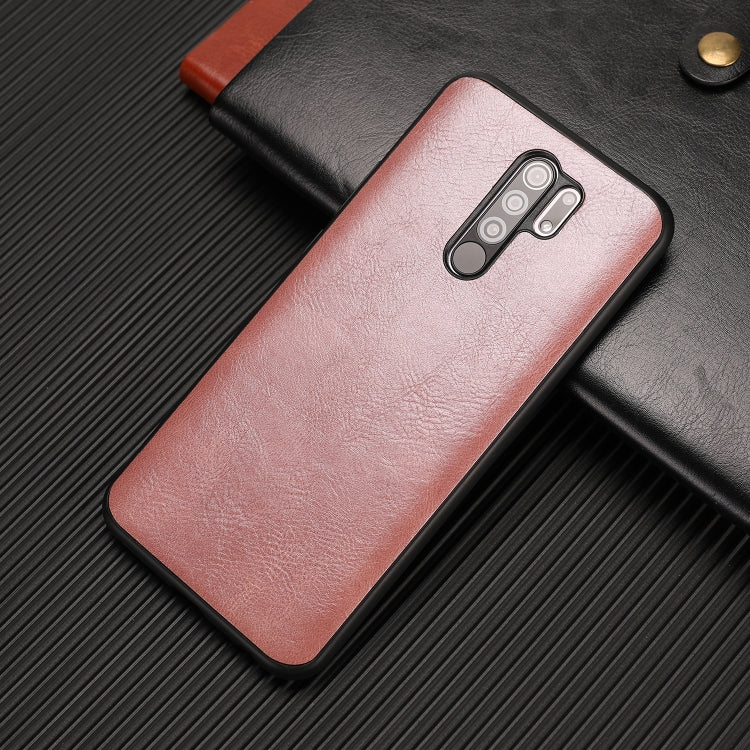 For Xiaomi Redmi 9 Crazy Horse Textured Calfskin PU+PC+TPU Case