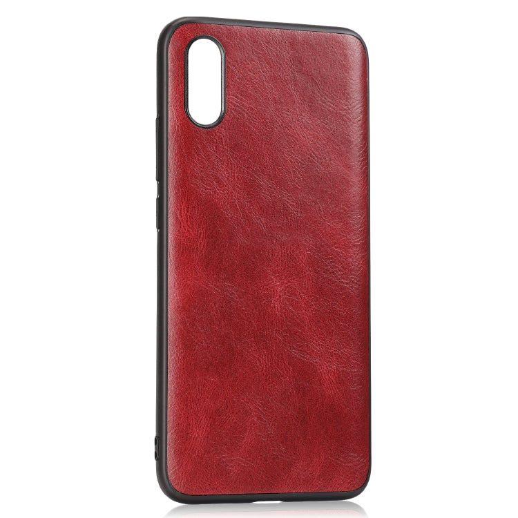 For Xiaomi Redmi 9A Crazy Horse Textured Calfskin PU+PC+TPU Case