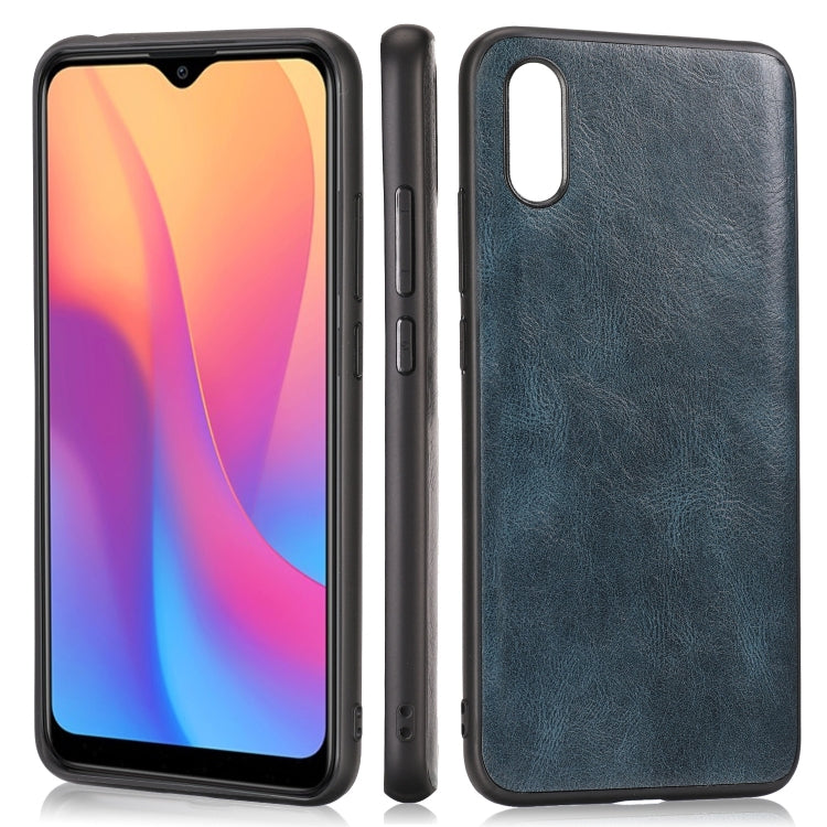 For Xiaomi Redmi 9A Crazy Horse Textured Calfskin PU+PC+TPU Case