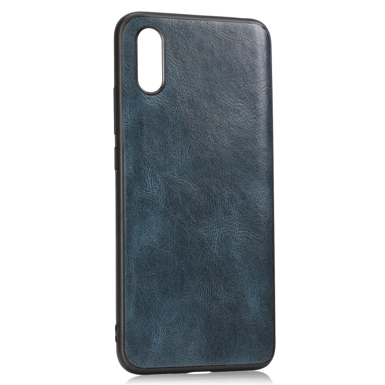 For Xiaomi Redmi 9A Crazy Horse Textured Calfskin PU+PC+TPU Case