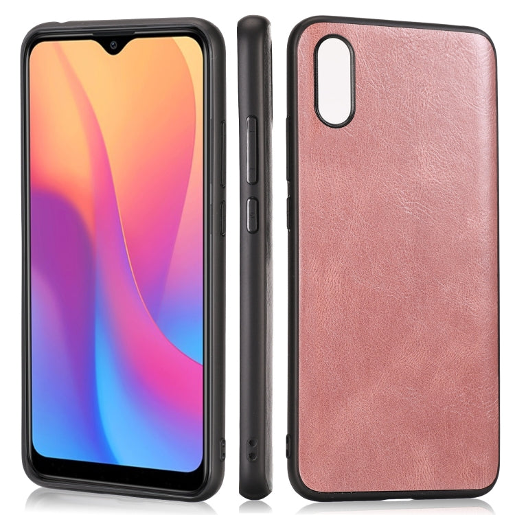 For Xiaomi Redmi 9A Crazy Horse Textured Calfskin PU+PC+TPU Case