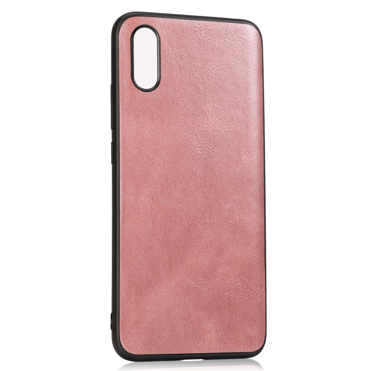 For Xiaomi Redmi 9A Crazy Horse Textured Calfskin PU+PC+TPU Case