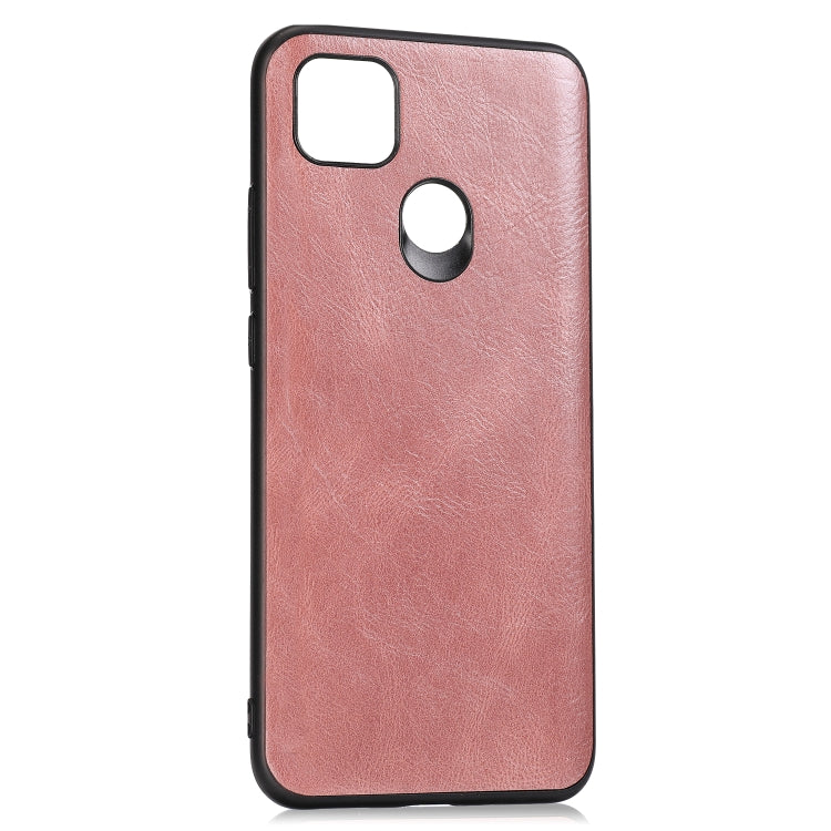 For Xiaomi Redmi 9C Crazy Horse Textured Calfskin PU+PC+TPU Case