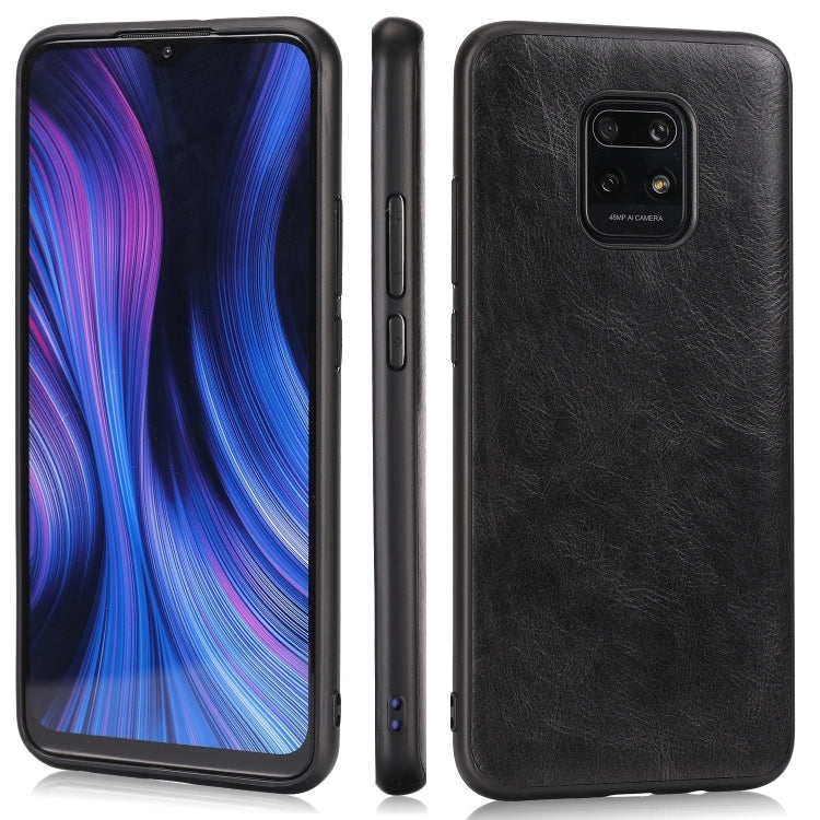 For Xiaomi Redmi 10X Pro Crazy Horse Textured Calfskin PU+PC+TPU Case