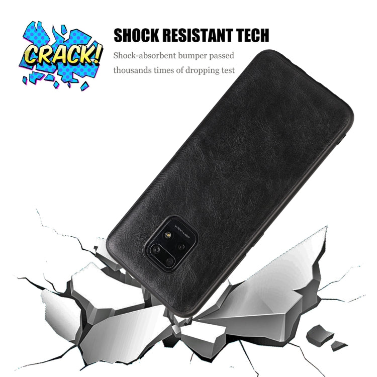 For Xiaomi Redmi 10X Pro Crazy Horse Textured Calfskin PU+PC+TPU Case