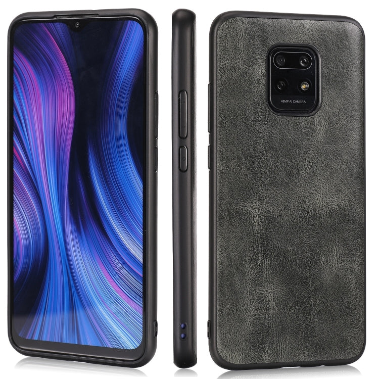 For Xiaomi Redmi 10X Pro Crazy Horse Textured Calfskin PU+PC+TPU Case