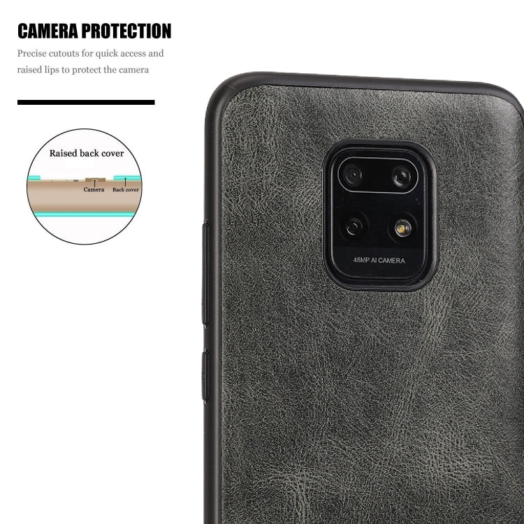 For Xiaomi Redmi 10X Pro Crazy Horse Textured Calfskin PU+PC+TPU Case