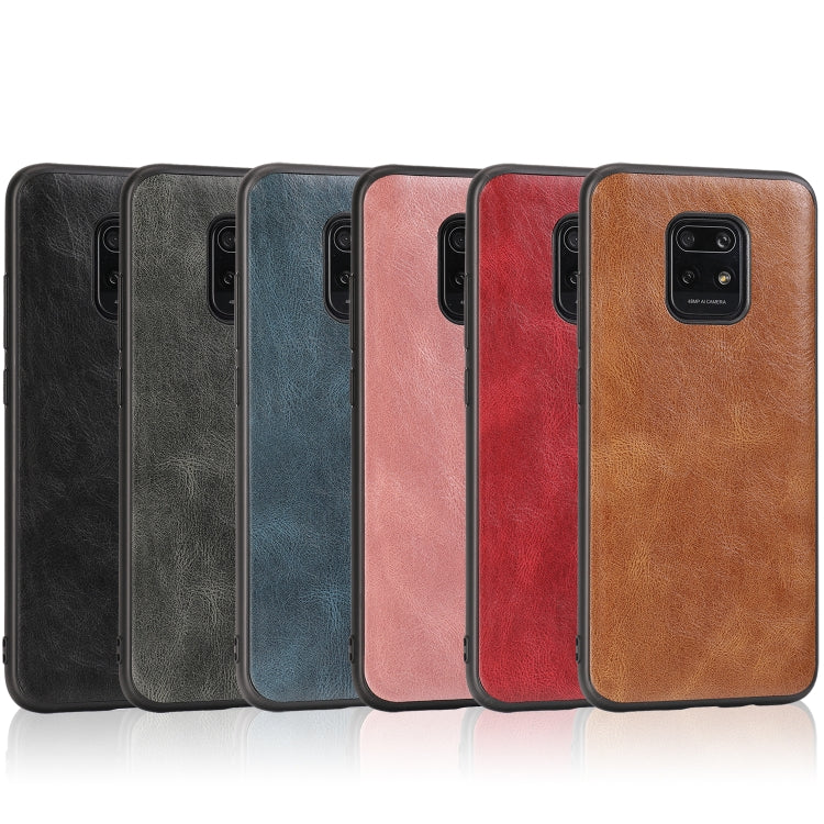 For Xiaomi Redmi 10X Pro Crazy Horse Textured Calfskin PU+PC+TPU Case