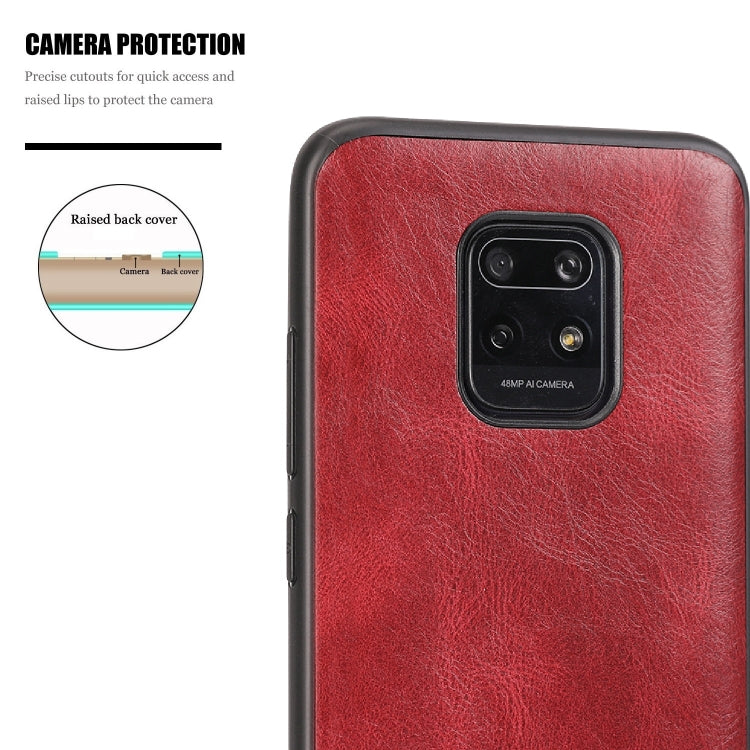 For Xiaomi Redmi 10X Pro Crazy Horse Textured Calfskin PU+PC+TPU Case