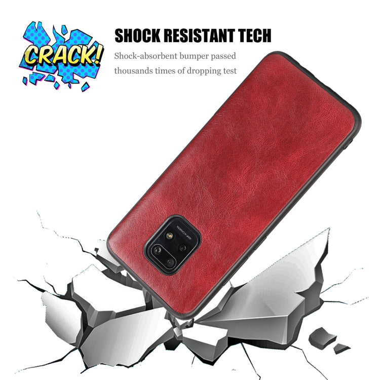 For Xiaomi Redmi 10X Pro Crazy Horse Textured Calfskin PU+PC+TPU Case