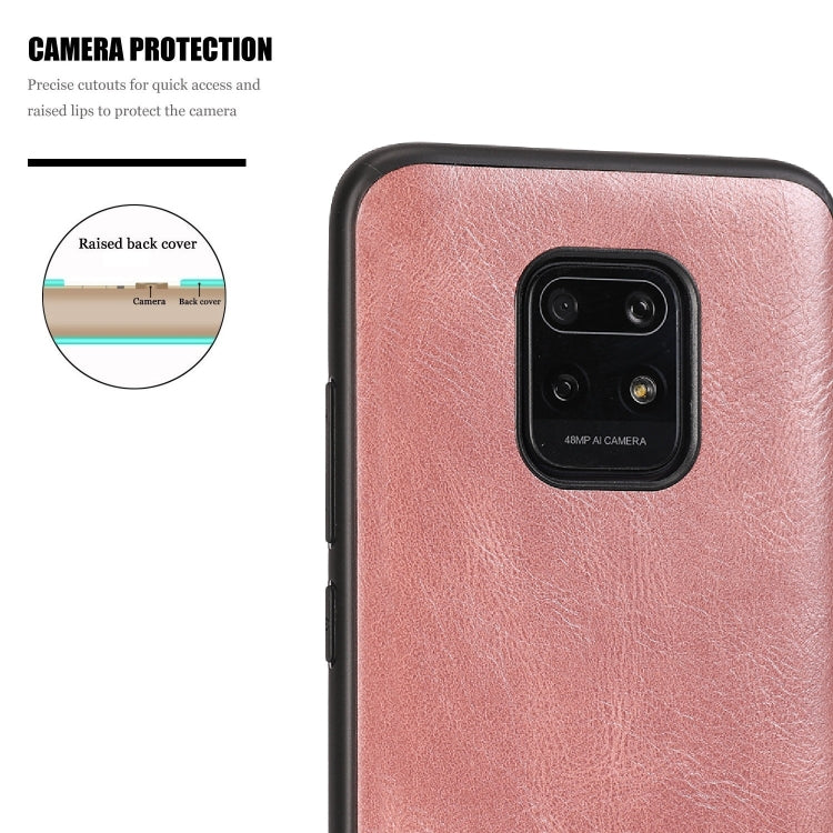 For Xiaomi Redmi 10X Pro Crazy Horse Textured Calfskin PU+PC+TPU Case