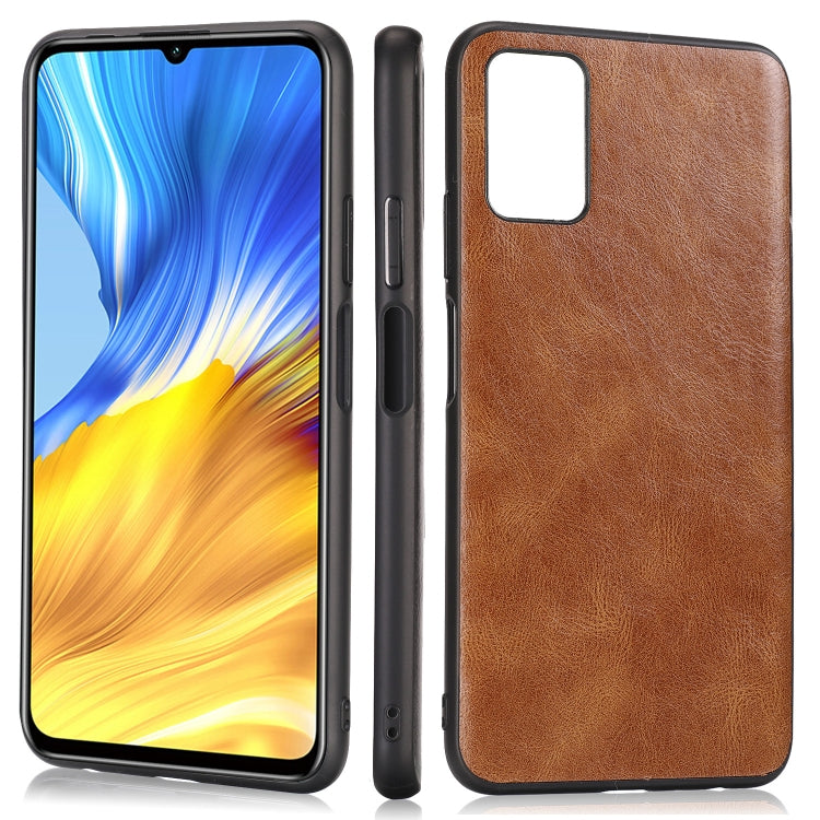For Huawei Honor X10 Max 5G Crazy Horse Textured Calfskin PU+PC+TPU Case