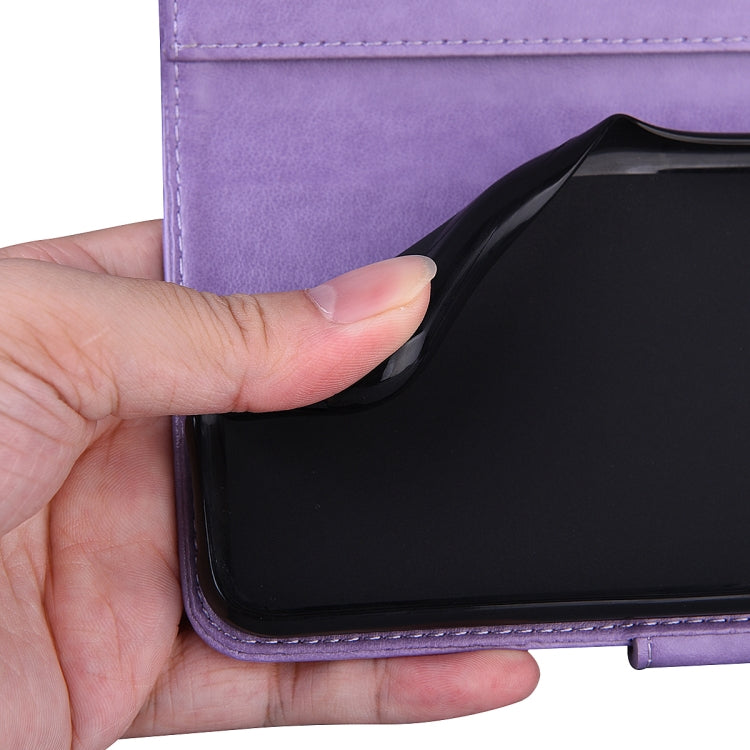 For Samsung Galaxy S9 Embossing Tower Butterflies Pattern Horizontal Flip PU Leather Case with Holder & Card Slot & Wallet