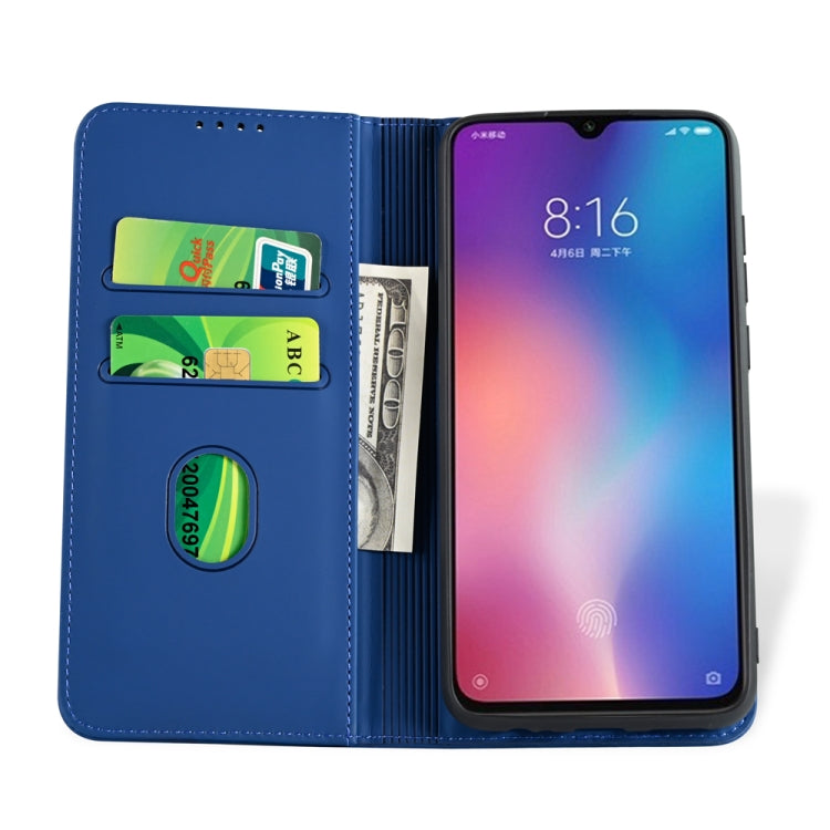 For Xiaomi Redmi 9 Strong Magnetism Shockproof Horizontal Flip Liquid Feel Leather Case with Holder & Card Slots & Wallet