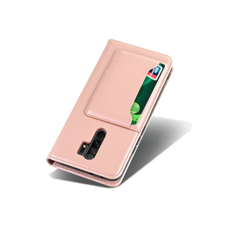 For Xiaomi Redmi 9 Strong Magnetism Shockproof Horizontal Flip Liquid Feel Leather Case with Holder & Card Slots & Wallet