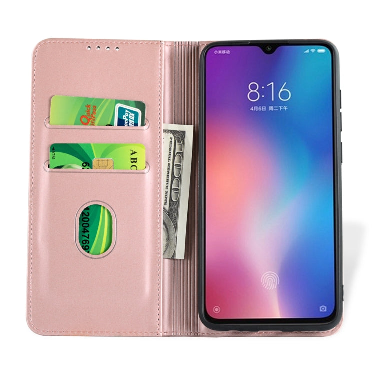 For Xiaomi Redmi 9 Strong Magnetism Shockproof Horizontal Flip Liquid Feel Leather Case with Holder & Card Slots & Wallet