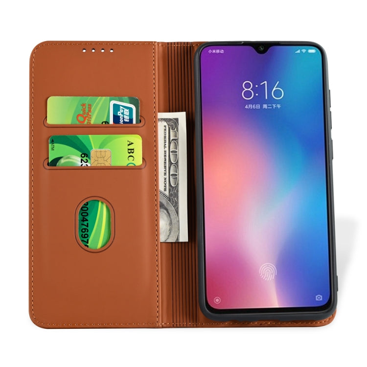 For Xiaomi Redmi 9 Strong Magnetism Shockproof Horizontal Flip Liquid Feel Leather Case with Holder & Card Slots & Wallet