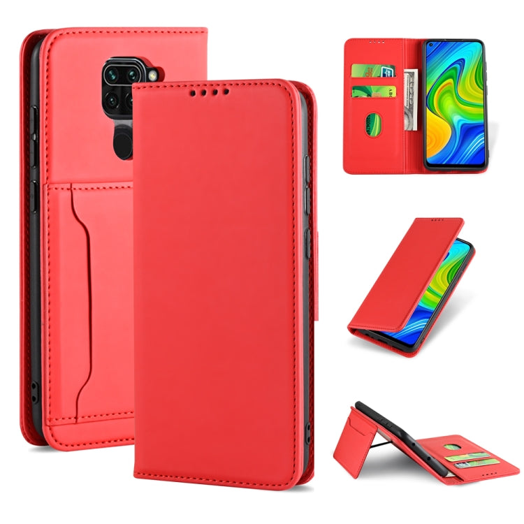 For Xiaomi Redmi 10X 4G Strong Magnetism Shockproof Horizontal Flip Liquid Feel Leather Case with Holder & Card Slots & Wallet