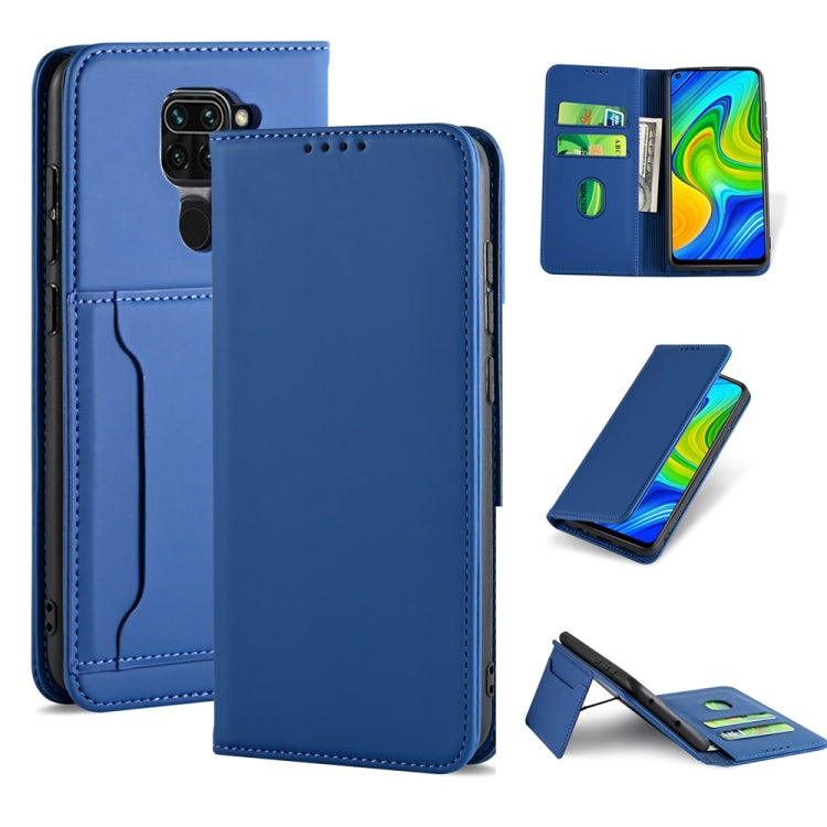 For Xiaomi Redmi 10X 4G Strong Magnetism Shockproof Horizontal Flip Liquid Feel Leather Case with Holder & Card Slots & Wallet