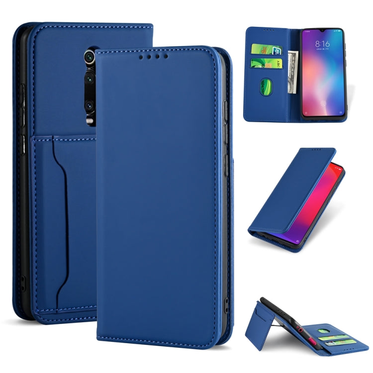 For Xiaomi Mi 9T / 9T Pro / Redmi K20 / K20 Pro Strong Magnetism Shockproof Horizontal Flip Liquid Feel Leather Case with Holder & Card Slots & Wallet