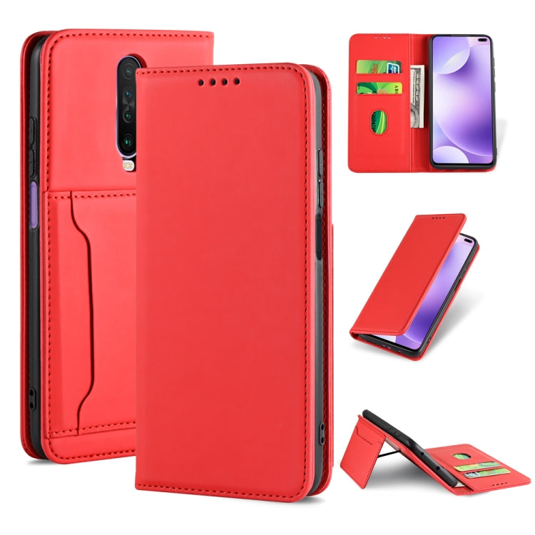 For Xiaomi Redmi K30 / K30 5G / Poco X2 Strong Magnetism Shockproof Horizontal Flip Liquid Feel Leather Case with Holder & Card Slots & Wallet