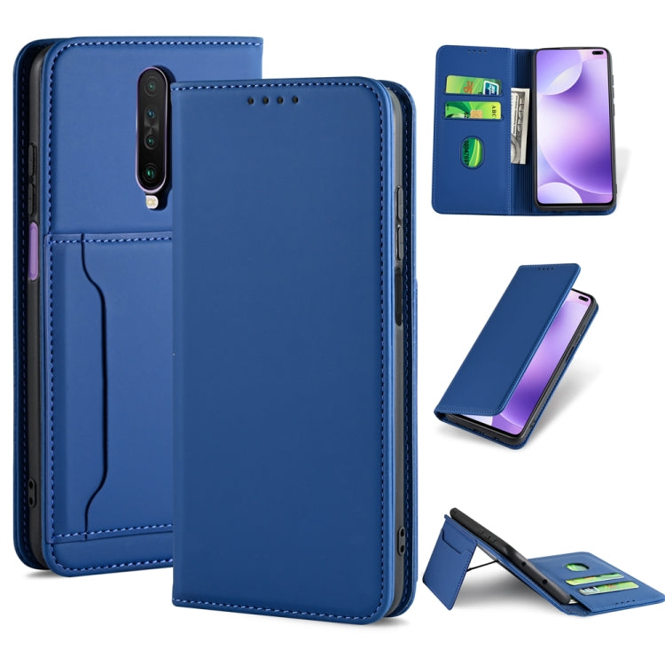 For Xiaomi Redmi K30 / K30 5G / Poco X2 Strong Magnetism Shockproof Horizontal Flip Liquid Feel Leather Case with Holder & Card Slots & Wallet