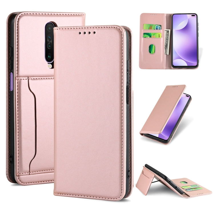 For Xiaomi Redmi K30 / K30 5G / Poco X2 Strong Magnetism Shockproof Horizontal Flip Liquid Feel Leather Case with Holder & Card Slots & Wallet