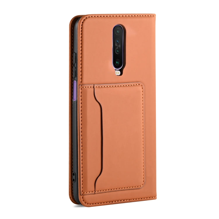 For Xiaomi Redmi K30 / K30 5G / Poco X2 Strong Magnetism Shockproof Horizontal Flip Liquid Feel Leather Case with Holder & Card Slots & Wallet