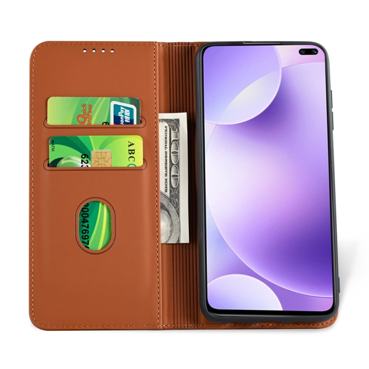 For Xiaomi Redmi K30 / K30 5G / Poco X2 Strong Magnetism Shockproof Horizontal Flip Liquid Feel Leather Case with Holder & Card Slots & Wallet
