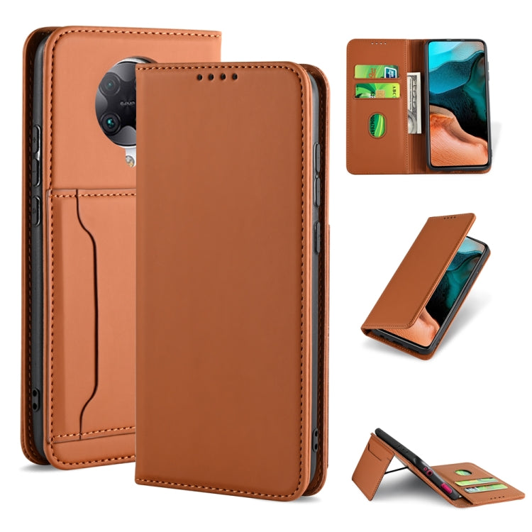 For Xiaomi Redmi K30 Pro / Poco F2 Pro Strong Magnetism Shockproof Horizontal Flip Liquid Feel Leather Case with Holder & Card Slots & Wallet
